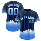Custom Navy Kansas City City Silhouette Authentic Baseball Jersey
