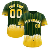 Custom Green Oakland City Silhouette Authentic Baseball Jersey