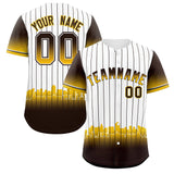 Custom White San Diego City Silhouette Authentic Baseball Jersey