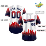 Custom White Boston City Silhouette Authentic Baseball Jersey