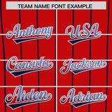 Custom Red Boston City Silhouette Authentic Baseball Jersey