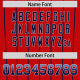 Custom Red Boston City Silhouette Authentic Baseball Jersey