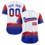 Custom White Los Angeles City Silhouette Authentic Baseball Jersey