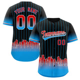 Custom Black Miami City Silhouette Authentic Baseball Jersey