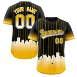 Custom Black Pittsburgh City Silhouette Authentic Baseball Jersey