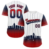 Custom White Cleveland City Silhouette Authentic Baseball Jersey
