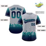 Custom Gray Seattle City Silhouette Authentic Baseball Jersey