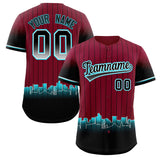 Custom Crimson Phoenix City Silhouette Authentic Baseball Jersey