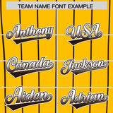 Custom Yellow San Diego City Silhouette Authentic Baseball Jersey