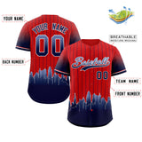 Custom Red Boston City Silhouette Authentic Baseball Jersey