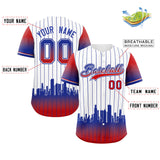 Custom White Chicago City Silhouette Authentic Baseball Jersey
