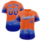 Custom Orange New York City Silhouette Authentic Baseball Jersey