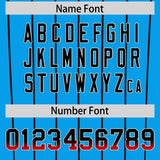 Custom Light Blue Miami City Silhouette Authentic Baseball Jersey