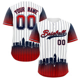 Custom White Cleveland City Silhouette Authentic Baseball Jersey