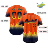 Custom Orange Houston City Silhouette Authentic Baseball Jersey