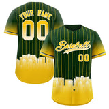 Custom Green Oakland City Silhouette Authentic Baseball Jersey