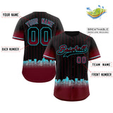 Custom Black Phoenix City Silhouette Authentic Baseball Jersey