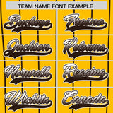 Custom Yellow San Diego City Silhouette Authentic Baseball Jersey