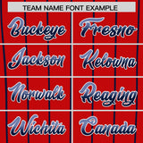 Custom Red Boston City Silhouette Authentic Baseball Jersey