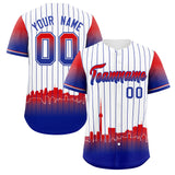 Custom White Toronto City Silhouette Authentic Baseball Jersey