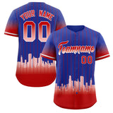 Custom Royal Chicago City Silhouette Authentic Baseball Jersey