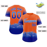 Custom Orange New York City Silhouette Authentic Baseball Jersey