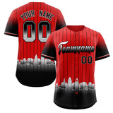 Custom Red Cincinnati City Silhouette Authentic Baseball Jersey