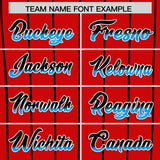 Custom Red Miami City Silhouette Authentic Baseball Jersey