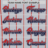 Custom Gray Los Angeles City Silhouette Authentic Baseball Jersey