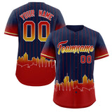 Custom Navy Atlanta City Silhouette Authentic Baseball Jersey
