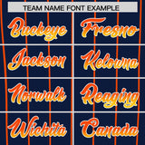 Custom Navy Houston City Silhouette Authentic Baseball Jersey