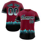 Custom Crimson Phoenix City Silhouette Authentic Baseball Jersey