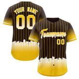 Custom Brown San Diego City Silhouette Authentic Baseball Jersey