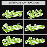 Custom Neon Green Black Classic Style Authentic Baseball Jersey