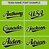 Custom Neon Green Black Classic Style Authentic Baseball Jersey