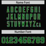 Custom Black Green Split Personalized Graffiti Raglan Sleeve Authentic Baseball Jersey