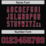 Custom Black Crimson Split Personalized Graffiti Raglan Sleeve Authentic Baseball Jersey