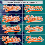 Custom Aqua Navy Split Personalized Graffiti Raglan Sleeve Authentic Baseball Jersey