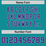 Custom Aqua Yellow Split Personalized Graffiti Raglan Sleeve Authentic Baseball Jersey