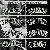 Custom Black White Split Personalized Graffiti Raglan Sleeve Authentic Baseball Jersey
