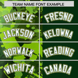 Custom Green Neon Green Split Personalized Graffiti Raglan Sleeve Authentic Baseball Jersey