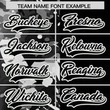 Custom Black White Split Personalized Graffiti Raglan Sleeve Authentic Baseball Jersey