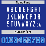Custom Royal Blue Split Personalized Graffiti Raglan Sleeve Authentic Baseball Jersey