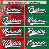 Custom Green Red Split Personalized Graffiti Raglan Sleeve Authentic Baseball Jersey