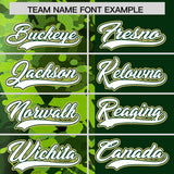 Custom Green Neon Green Split Personalized Graffiti Raglan Sleeve Authentic Baseball Jersey