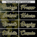 Custom Black Olive Split Personalized Graffiti Raglan Sleeve Authentic Baseball Jersey