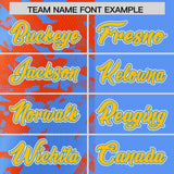 Custom Blue Orange Split Personalized Graffiti Raglan Sleeve Authentic Baseball Jersey