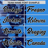 Custom Blue Navy Split Personalized Graffiti Raglan Sleeve Authentic Baseball Jersey