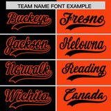 Custom Black Orange Split Fashion Coconut Tree Design Authentic Baseball Jersey