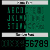 Custom Black Kelly Green Split Fashion Coconut Tree Design Authentic Baseball Jersey